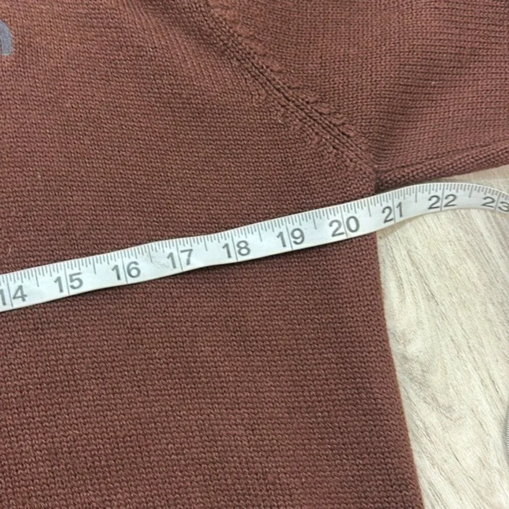 The North Face Men's Dark Brown Crewneck Sweater wool blend size medium